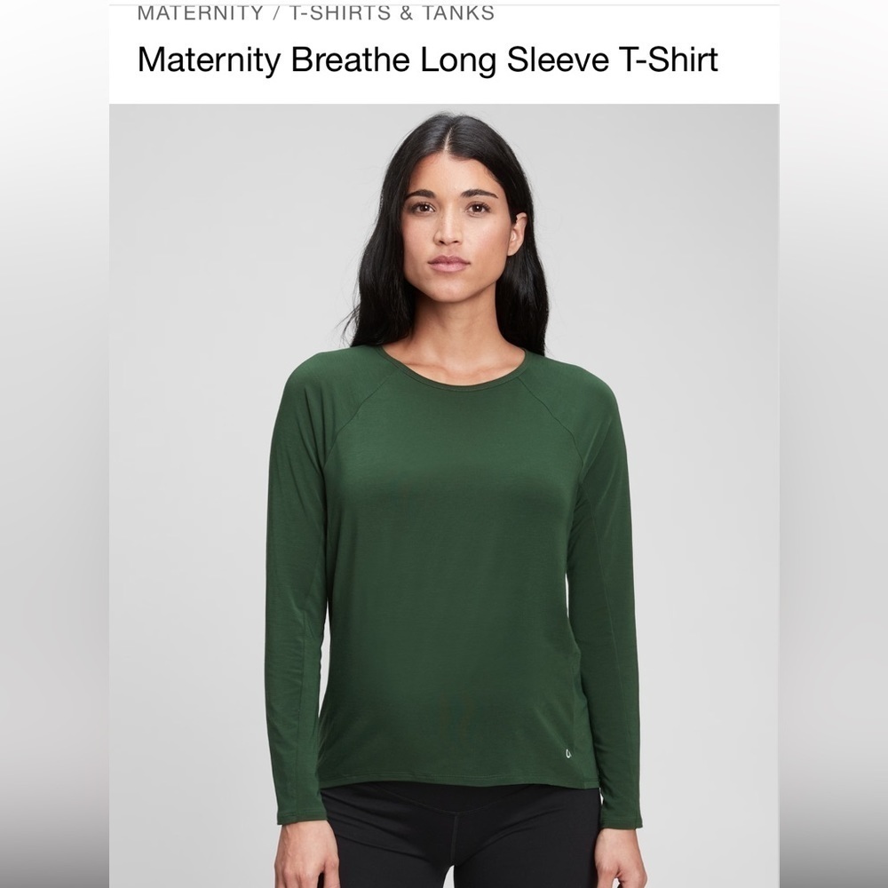 Maternity Breathe Long Sleeve T-Shirt- RED- size L